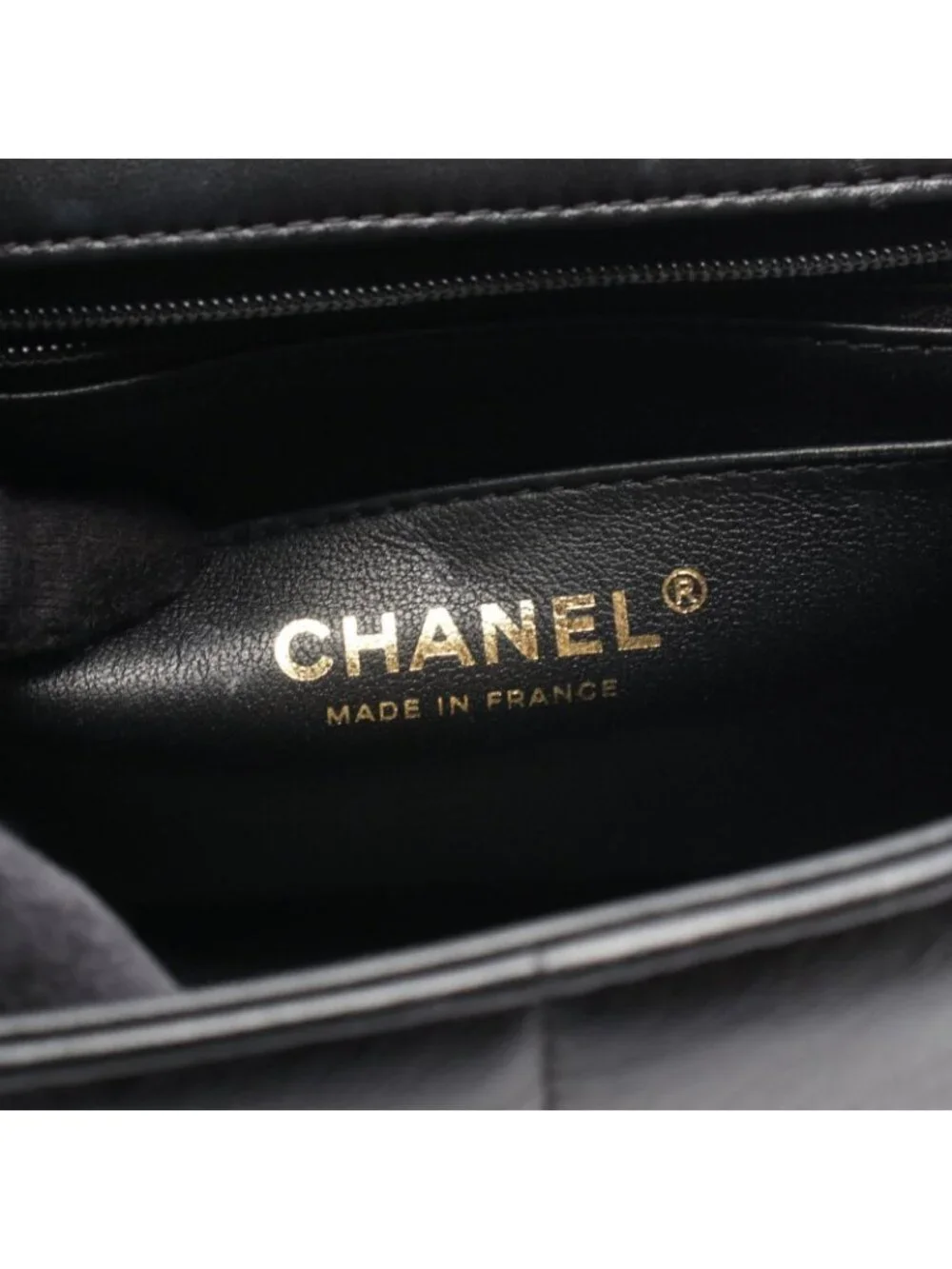 Chanel Shoulder Bag Choco Bar Mini Flap Black Leather Mini Chain